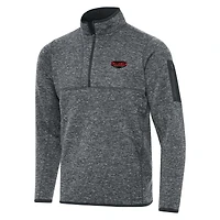 Men's Antigua  Heather Gray Talladega Superspeedway Fortune 1/2-Zip Pullover Jacket