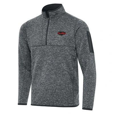 Men's Antigua  Heather Gray Talladega Superspeedway Fortune 1/2-Zip Pullover Jacket