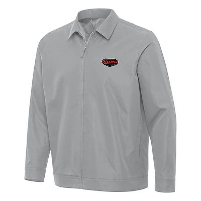 Men's Antigua  Gray Talladega Superspeedway Pivot Full-Zip Jacket