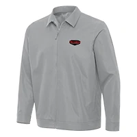 Men's Antigua  Gray Talladega Superspeedway Pivot Full-Zip Jacket