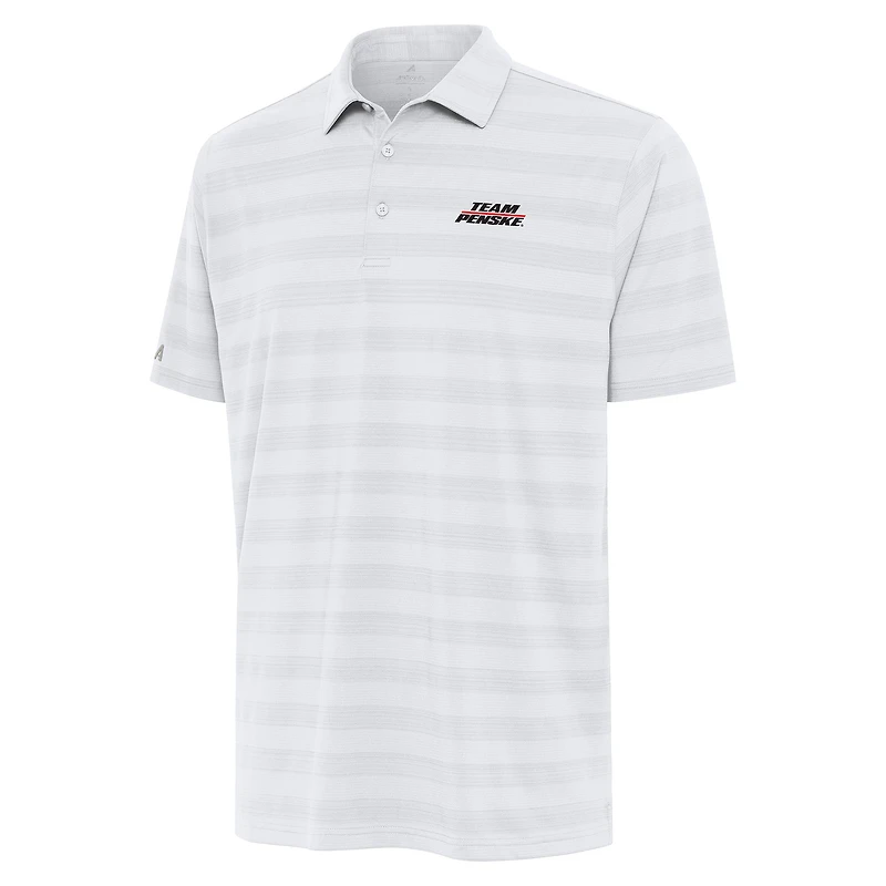 Men's Antigua White Team Penske Tunnel Polo