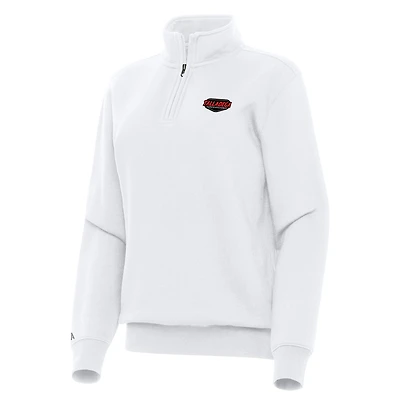 Women's Antigua White Talladega Superspeedway Victory Quarter-Zip Top