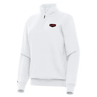 Women's Antigua White Talladega Superspeedway Victory Quarter-Zip Top