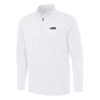 Men's Antigua White Team Penske Reprocess Quarter-Zip Top