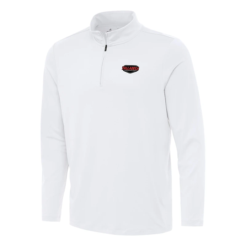 Men's Antigua White Talladega Superspeedway Reprocess Quarter-Zip Top