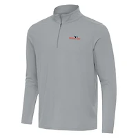 Men's Antigua Gray Watkins Glen International Intent Quarter-Zip Top