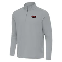 Men's Antigua Gray Talladega Superspeedway Intent Quarter-Zip Top