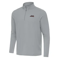 Men's Antigua Gray Team Penske Intent Quarter-Zip Top