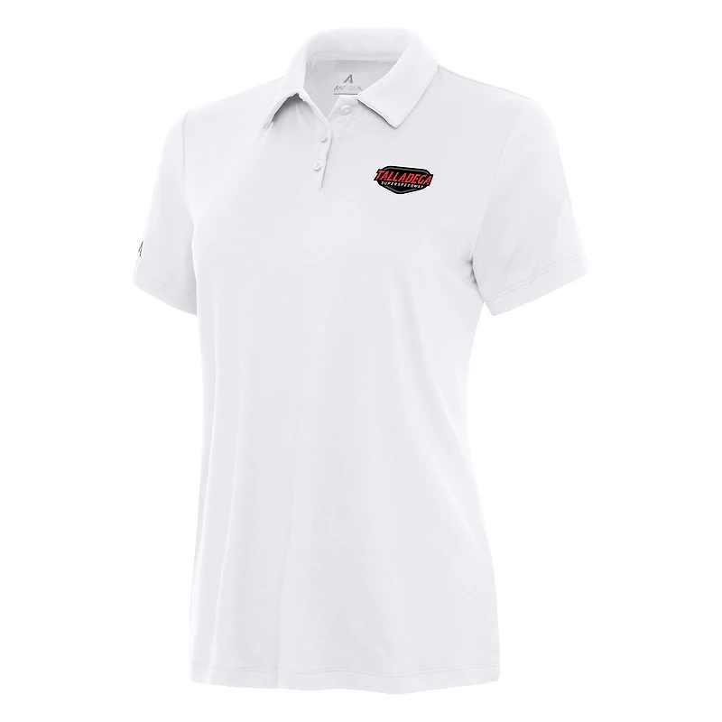 Women's Antigua White Talladega Superspeedway Reprocess Polo