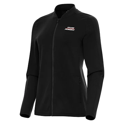 Women's Antigua Black Team Penske Continual Full-Zip Jacket