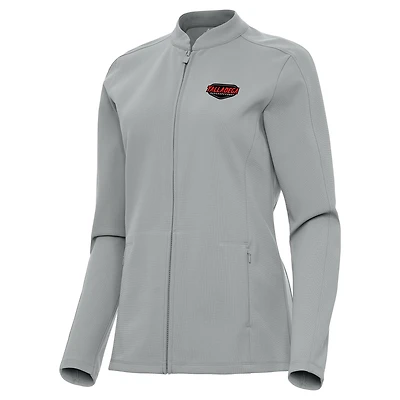 Women's Antigua Gray Talladega Superspeedway Regard Full-Zip Jacket
