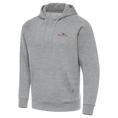 Men's Antigua Heather Gray Watkins Glen International Big & Tall Victory Raglan Pullover Hoodie