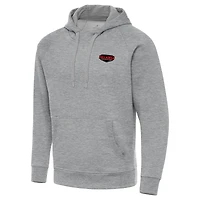 Men's Antigua  Heather Gray Talladega Superspeedway Big & Tall Victory Raglan Pullover Hoodie