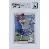 Bryson Stott Philadelphia Phillies Autographed 2020 Bowman Draft Refractors #BD-140 Beckett Fanatics Witnessed Authenticated /10 Card