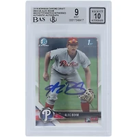 Alec Bohm Philadelphia Phillies Autographed 2018 Bowman Chrome Draft #BDC-25 Beckett Fanatics Witnessed Authenticated /10 Card