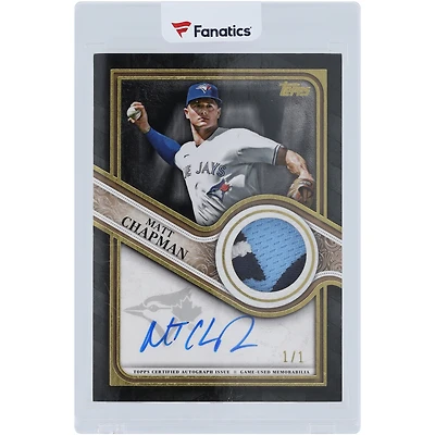 Matt Chapman Toronto Blue Jays Autographed 2023 Topps Reverence Tri-Color Relic #TRAP2-MC #1/1 Card