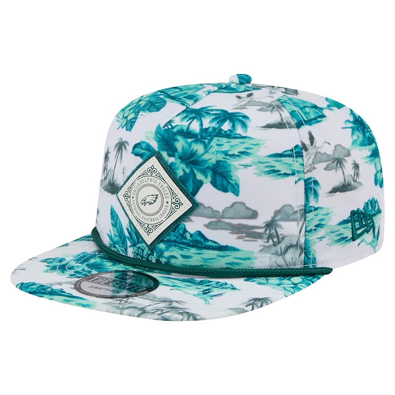 Men's New Era  White Philadelphia Eagles Adventure Golfer Snapback Hat