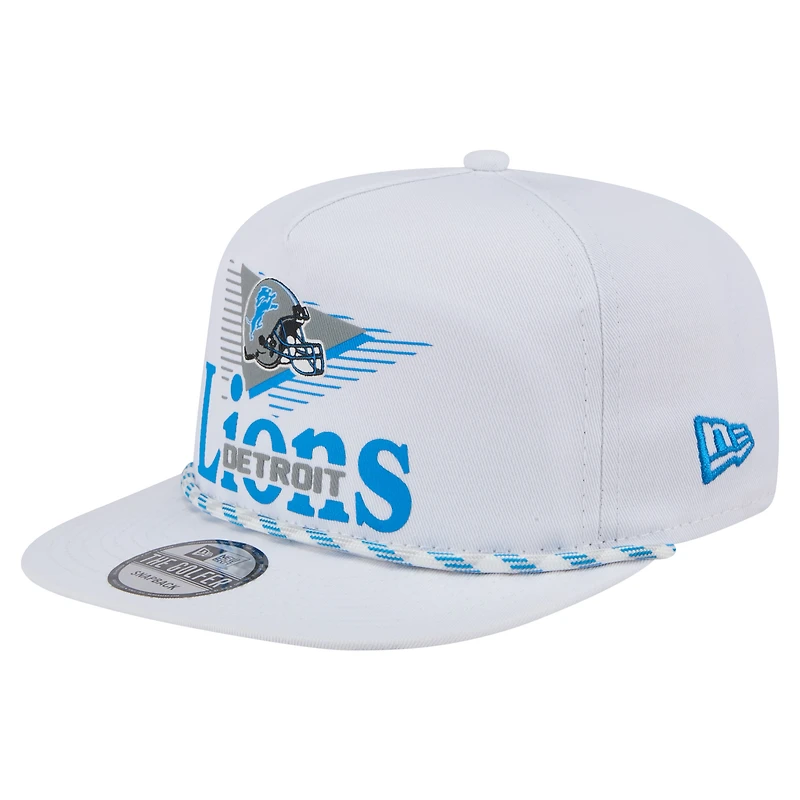 Men's New Era White Detroit Lions Collide Golfer Snapback Hat
