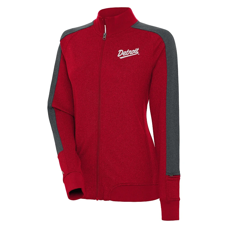 Women's Antigua Red Detroit Red Wings 2025 NHL Stadium Series Strike Full-Zip Track Jacket