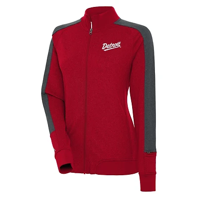 Women's Antigua Red Detroit Red Wings 2025 NHL Stadium Series Strike Full-Zip Track Jacket