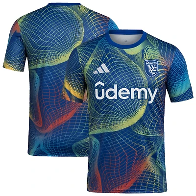 Men's adidas  Blue San Jose Earthquakes 2025 United We Play AEROREADY Pre-Match Top