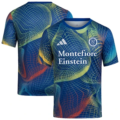Youth adidas  Blue New York City FC 2025 United We Play AEROREADY Pre-Match Top