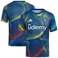 Youth adidas  Blue San Jose Earthquakes 2025 United We Play AEROREADY Pre-Match Top