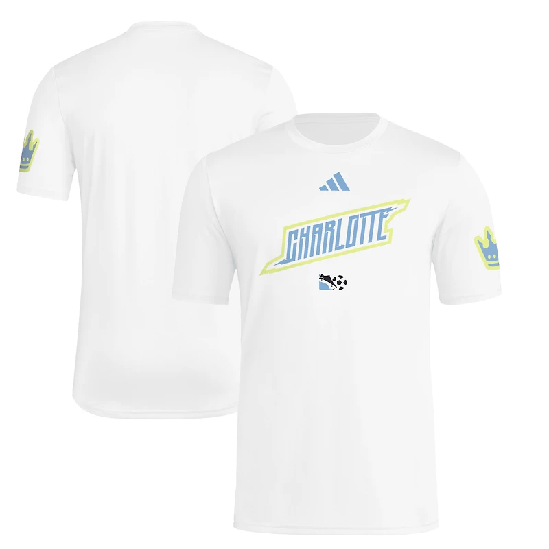 Men's adidas Charlotte FC 2025 Archive Collection Jersey Hook T-Shirt