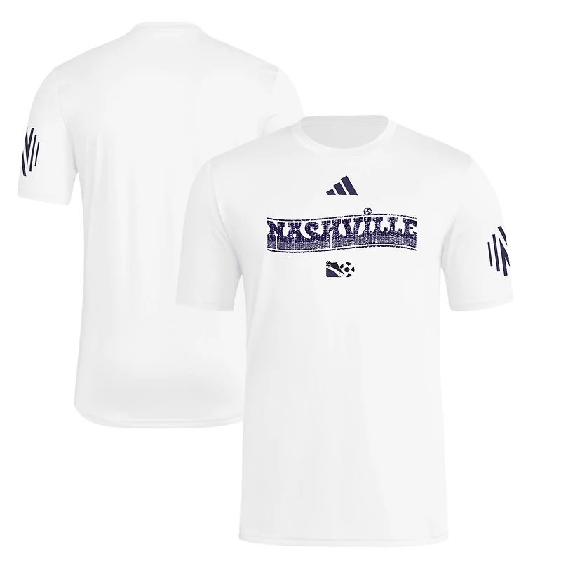 Men's adidas White Nashville SC 2025 Archive Collection Jersey Hook T-Shirt