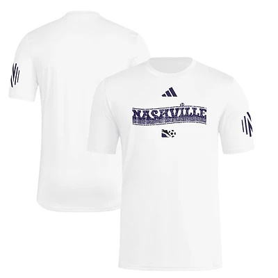 Men's adidas White Nashville SC 2025 Archive Collection Jersey Hook T-Shirt