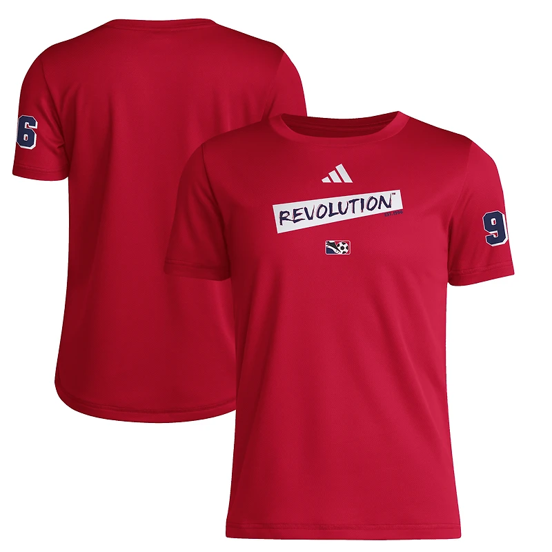 Youth adidas Red New England Revolution 2025 Archive Collection Jersey Hook T-Shirt