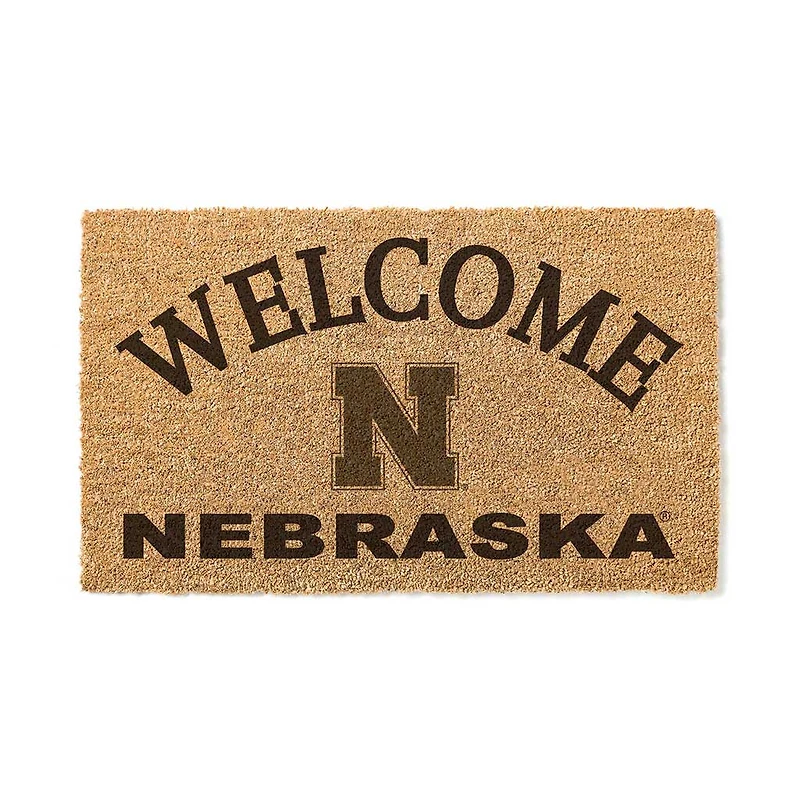Nebraska Huskers 18" x 34" Welcome Coir Doormat