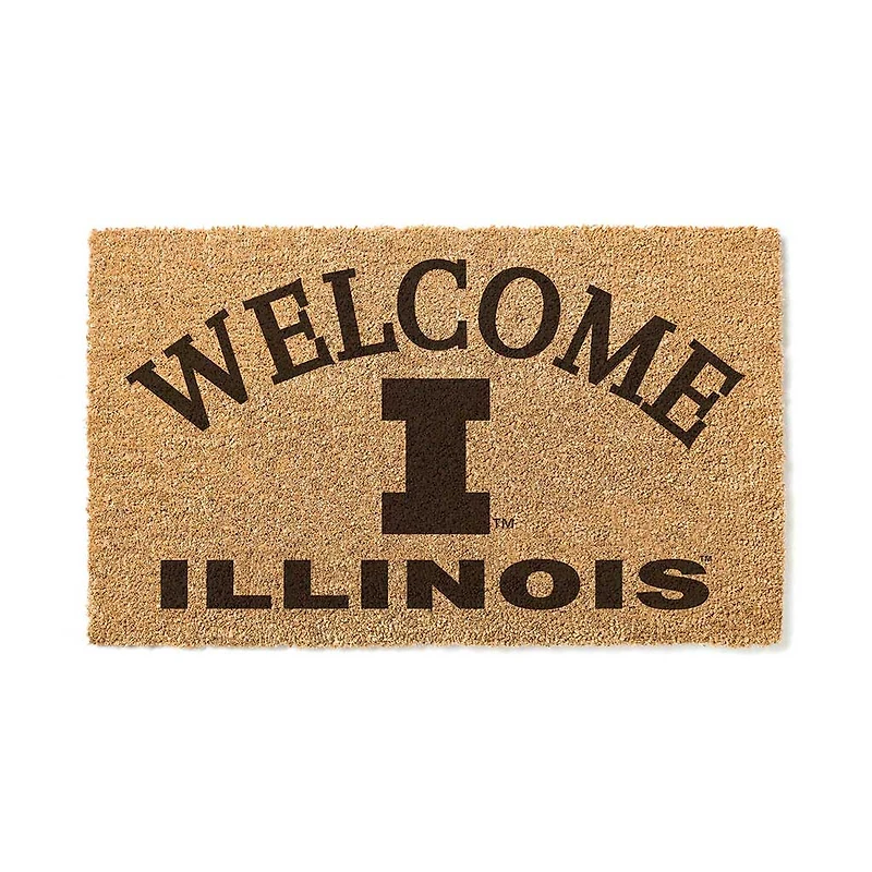 Illinois Fighting Illini 18" x 34" Welcome Coir Doomat