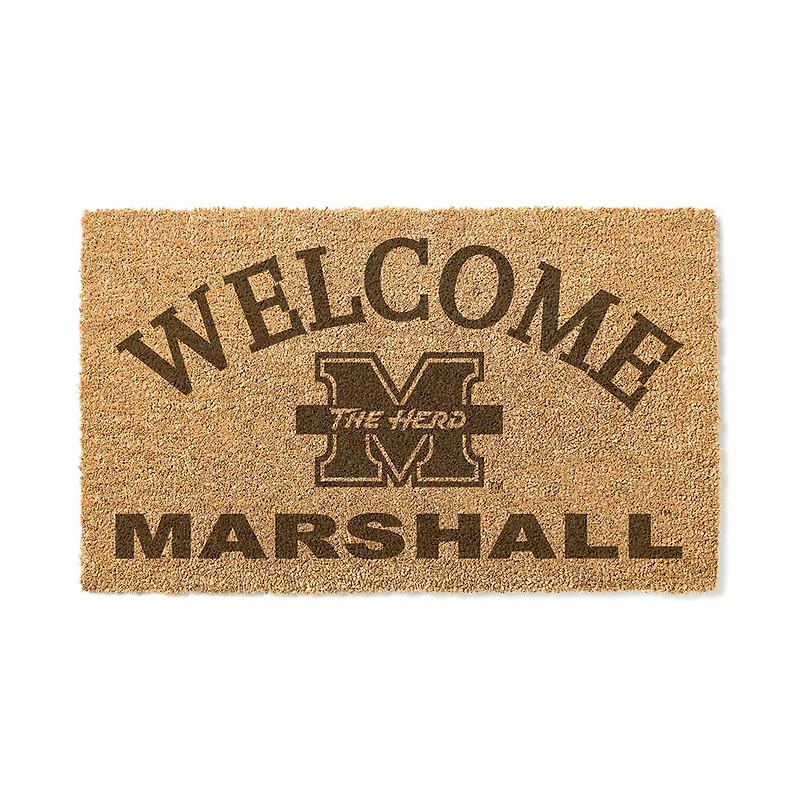 Marshall Thundering Herd 18" x 34" Welcome Coir Doomat