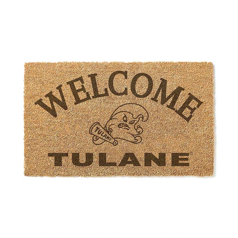 Tulane Green Wave 18" x 34" Welcome Coir Doomat