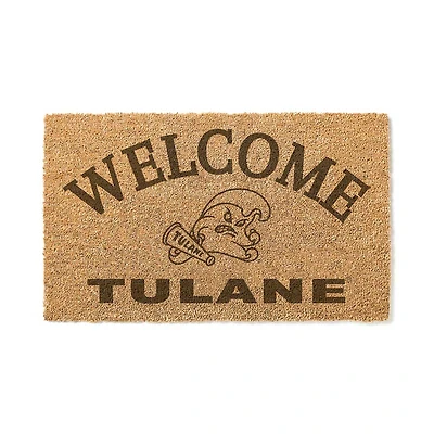 Tulane Green Wave 18" x 34" Welcome Coir Doomat