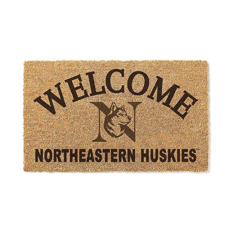 Northeastern Huskies 18" x 34" Welcome Coir Doomat