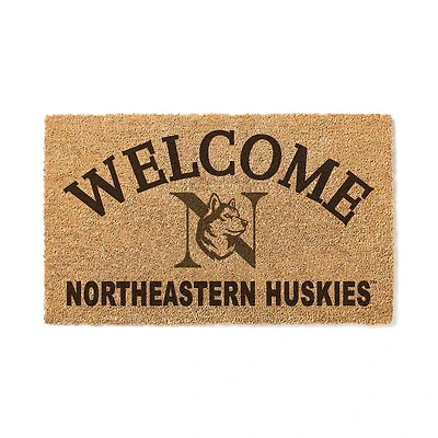 Northeastern Huskies 18" x 34" Welcome Coir Doomat