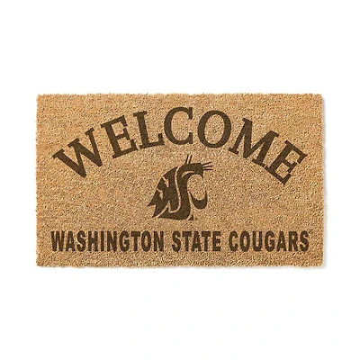 Washington State Cougars 18" x 34" Welcome Coir Doomat
