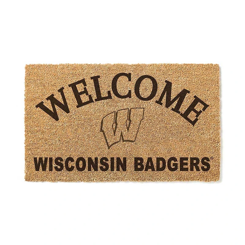 Wisconsin Badgers 18" x 34" Welcome Coir Doomat
