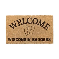 Wisconsin Badgers 18" x 34" Welcome Coir Doomat