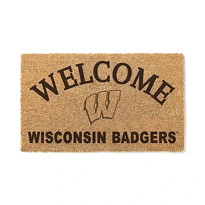 Wisconsin Badgers 18" x 34" Welcome Coir Doomat