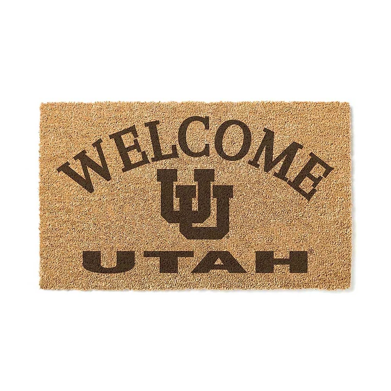 Utah Utes 18" x 34" Welcome Coir Doomat