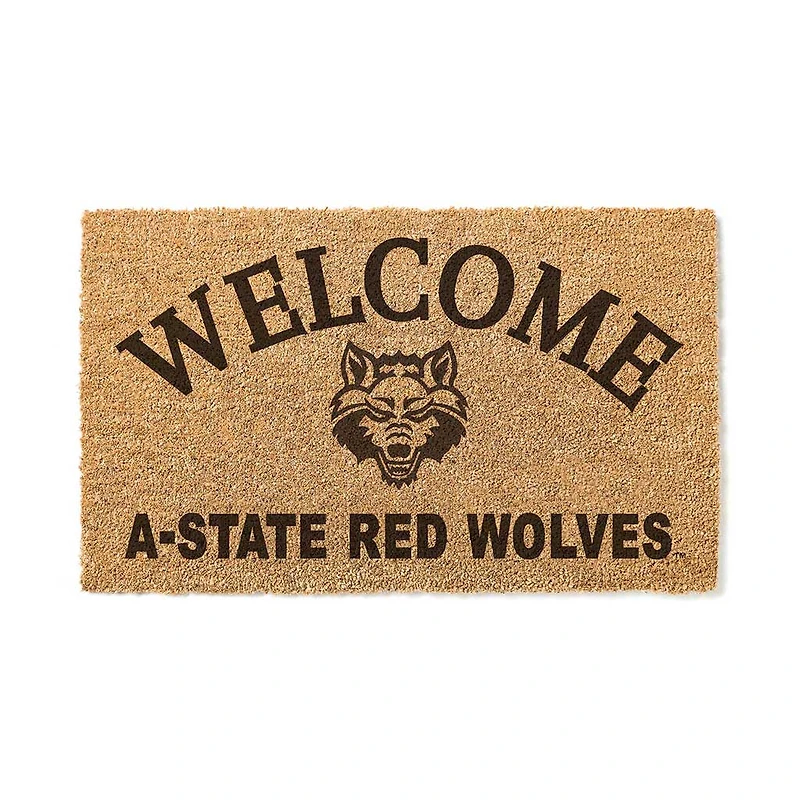 Arkansas State Red Wolves 18" x 34" Welcome Coir Doomat