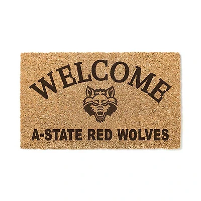 Arkansas State Red Wolves 18" x 34" Welcome Coir Doomat