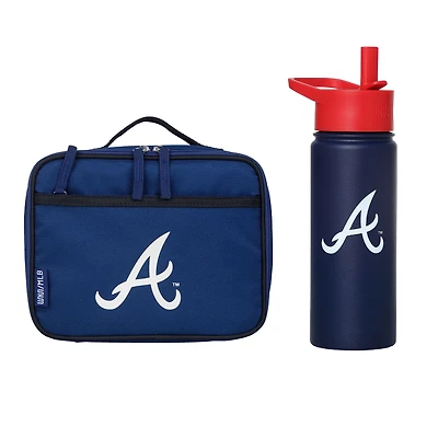 Wildkin  Atlanta Braves 18oz. Water Bottle & Lunch Box Set