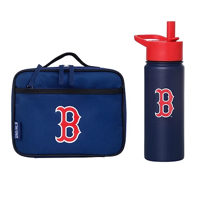 Wildkin  Boston Red Sox 18oz. Water Bottle & Lunch Box Set