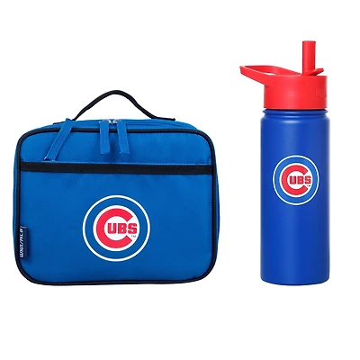 Wildkin  Chicago Cubs 18oz. Water Bottle & Lunch Box Set
