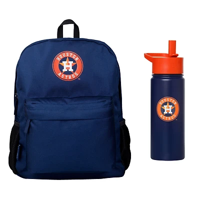 Wildkin  Houston Astros Backpack & 18 oz. Water Bottle 2-Piece Set