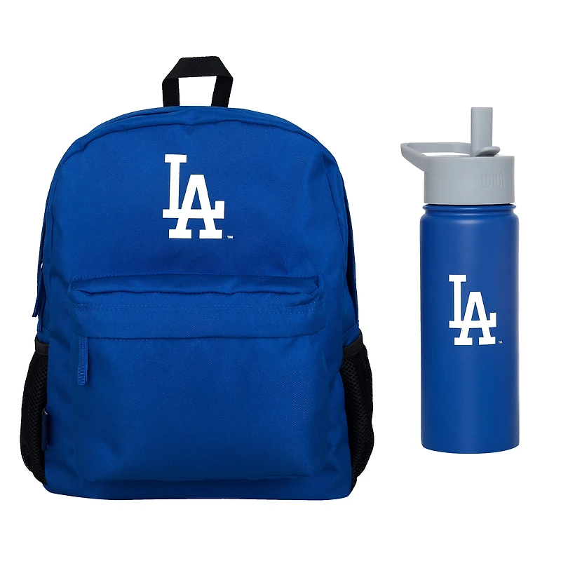 Wildkin  Los Angeles Dodgers Backpack & 18 oz. Water Bottle 2-Piece Set